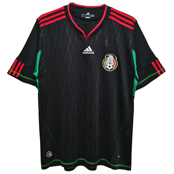 Mexico maglia da calcio nera retrò uniforme da calcio da uomo maglia sportiva 2010